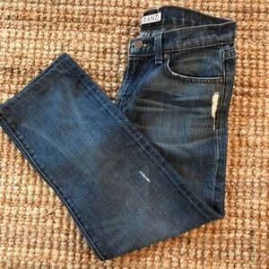 J Brand Jeans CLYDE Ankle Capris Women 24x23 Frayed cropped denim